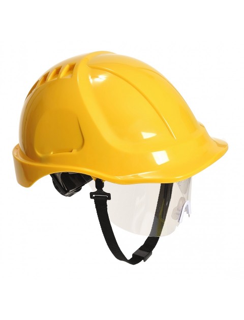 Portwest PW54 - Endurance Plus Visor Helmet - Yellow Personal Protective Equipment 